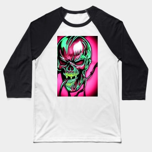 Horror skull Baseball T-Shirt